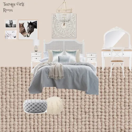 Teenage Girls Bedroom Interior Design Mood Board by Jo Laidlow on Style Sourcebook