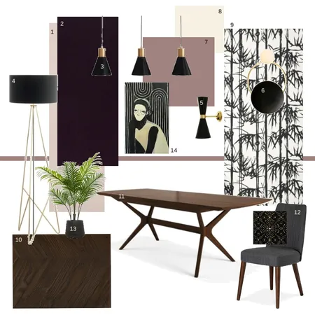 Mid Century Opulence - Dining Room Interior Design Mood Board by jcwatson on Style Sourcebook