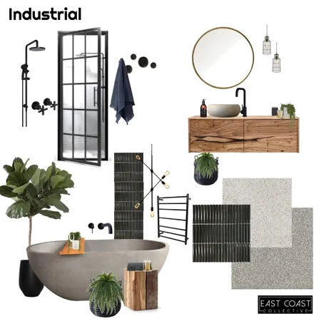 Industrial Bathroom Interior Design Mood Board by East Coast Collective on Style Sourcebook