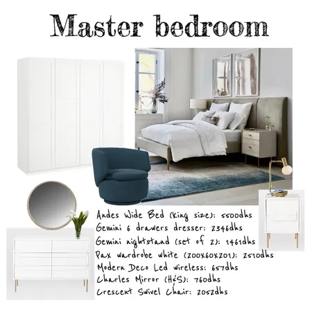 Master bedroom Shoreline Interior Design Mood Board by InStyle Idea on Style Sourcebook
