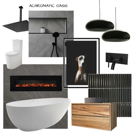 Achromatic Oasis Interior Design Mood Board by AlexisK on Style Sourcebook