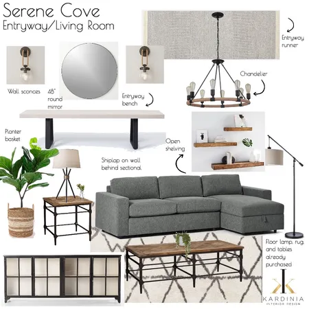 Serene Cove - Entryway/Living Room Interior Design Mood Board by kardiniainteriordesign on Style Sourcebook