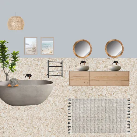 Self Contained Cabin 1 - Bathroom Interior Design Mood Board by Jo Laidlow on Style Sourcebook