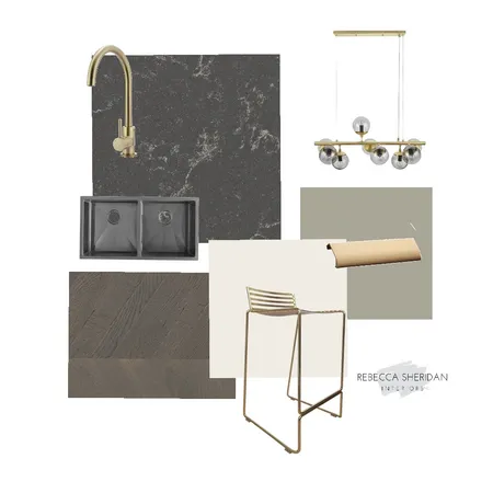 Sophisticated Kitchen with Gold  finishes Interior Design Mood Board by Sheridan Interiors on Style Sourcebook