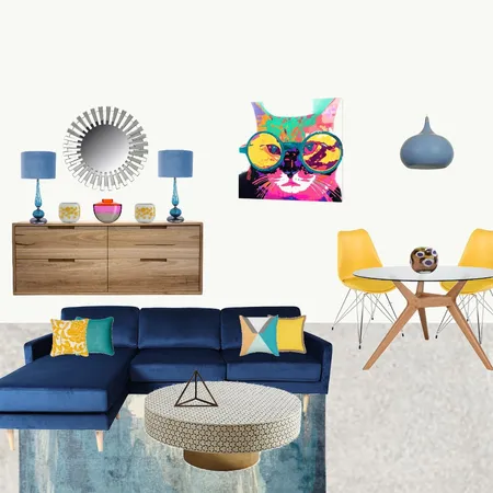 Retro Living &amp; Dining Interior Design Mood Board by Jo Laidlow on Style Sourcebook