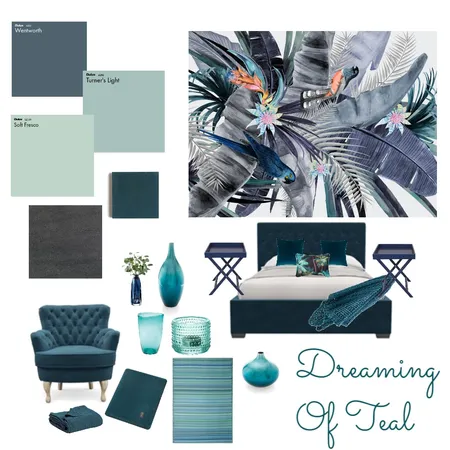 Dreaming of Teal Interior Design Mood Board by BonnieBella on Style Sourcebook