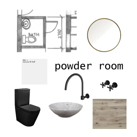 Kate's Powder Room - Complete Interior Design Mood Board by katewilliams17 on Style Sourcebook