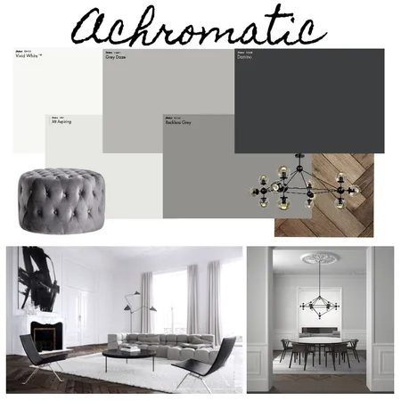 Achromatic Interior Design Mood Board by LaurenPowell on Style Sourcebook