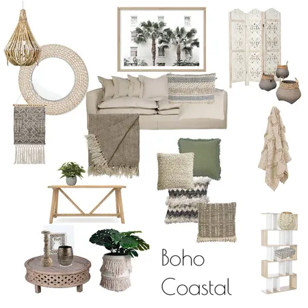 Boho Coastal Interior Design Mood Board by rozpot on Style Sourcebook
