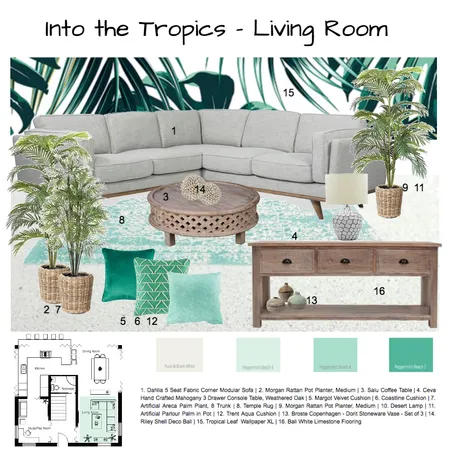Into the Tropics Interior Design Mood Board by tracy.sa on Style Sourcebook