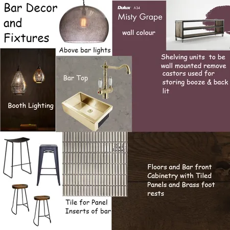 Bar Decor and Fixtures Interior Design Mood Board by Jo Laidlow on Style Sourcebook