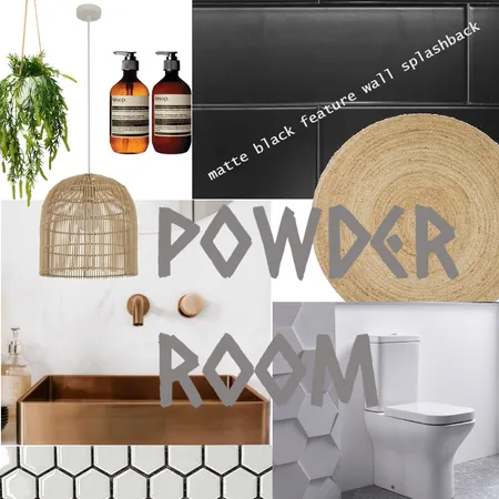 Powder Room Interior Design Mood Board by Bianco Studio on Style Sourcebook