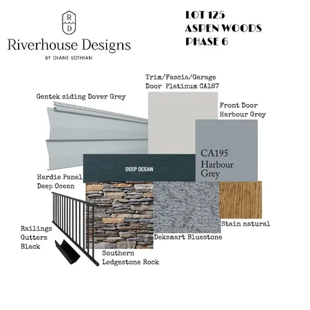 Lot 125 Aspen Woods Interior Design Mood Board by Riverhouse Designs on Style Sourcebook