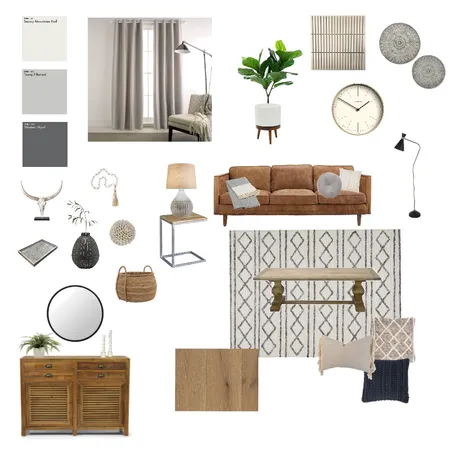 Modern Farmhouse Living Room Interior Design Mood Board by kgiff147 on Style Sourcebook