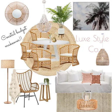 Coastal Budget Makeover Interior Design Mood Board by Luxe Style Co. on Style Sourcebook