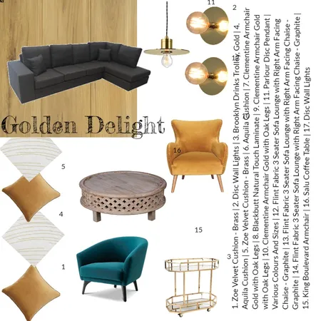 Golden Delight Interior Design Mood Board by Leandie Prins on Style Sourcebook