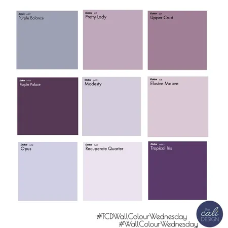Wall Colour Purple Interior Design Mood Board by The Cali Design  on Style Sourcebook