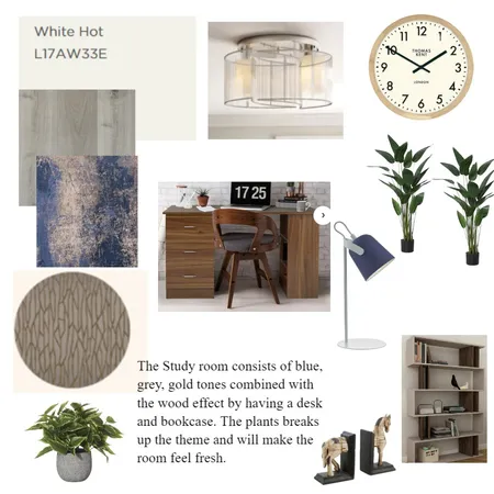 Study room Interior Design Mood Board by Blue Artist on Style Sourcebook