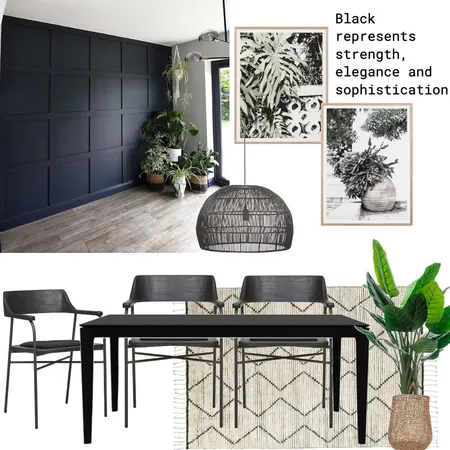 black dining Interior Design Mood Board by stylebeginnings on Style Sourcebook