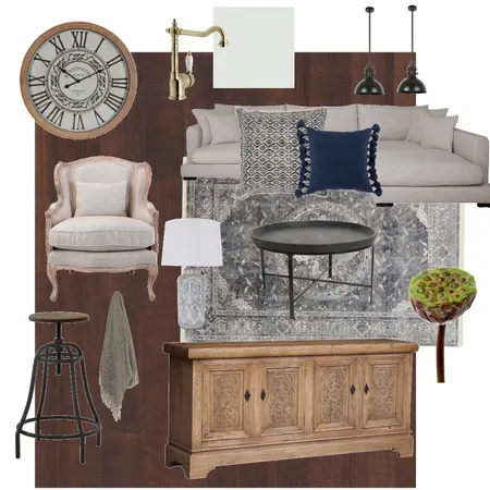 French Rustic Living Room Interior Design Mood Board by Renovatingaqueenslander on Style Sourcebook