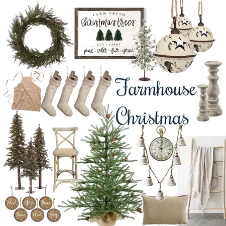 Farmhouse Christmas Interior Design Mood Board by Oleander & Finch Interiors on Style Sourcebook