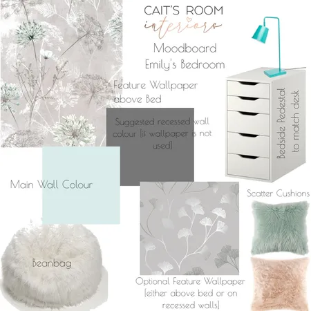 Emily's Bedroom Interior Design Mood Board by caitsroom on Style Sourcebook