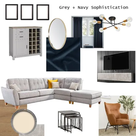 Navy &amp; Grey Sophistication V2 Interior Design Mood Board by Chestnut Interior Design on Style Sourcebook