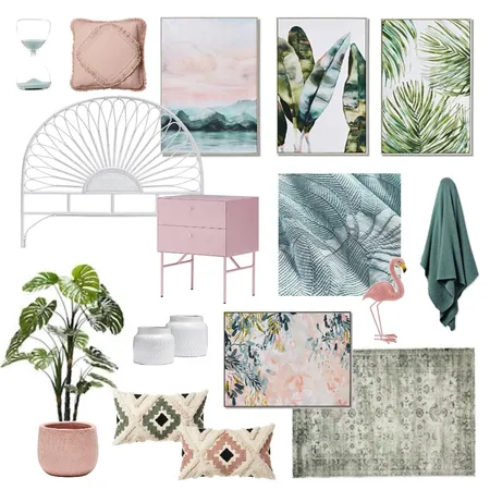 Adairs Pink and Greens Interior Design Mood Board by Silver Spoon Style on Style Sourcebook