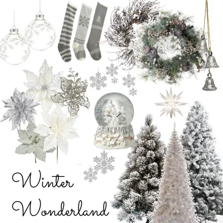 White Christmas winter wonderland Interior Design Mood Board by Oleander & Finch Interiors on Style Sourcebook