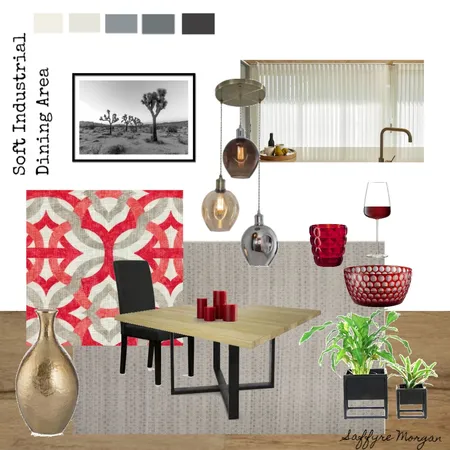 Soft Industrial Dining Interior Design Mood Board by SaffyreMorgan on Style Sourcebook