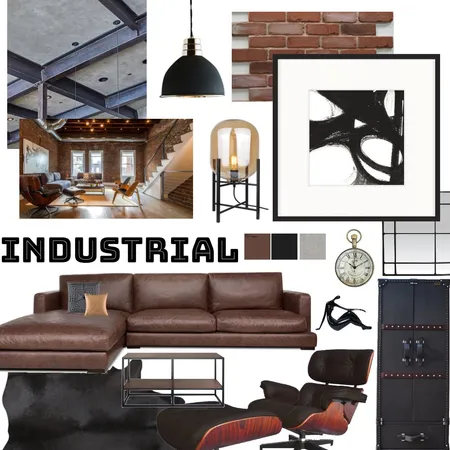 Industrial chic Interior Design Mood Board by Ash on Style Sourcebook