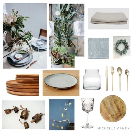 Christmas Table Setting Interior Design Mood Board by Michelle Canny Interiors on Style Sourcebook