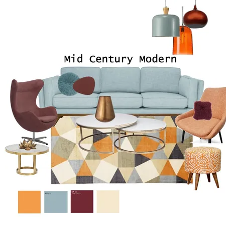 Mid Century Modern Interior Design Mood Board by JustineWalker on Style Sourcebook