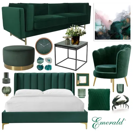 Emerald Interior Design Mood Board by Thediydecorator on Style Sourcebook