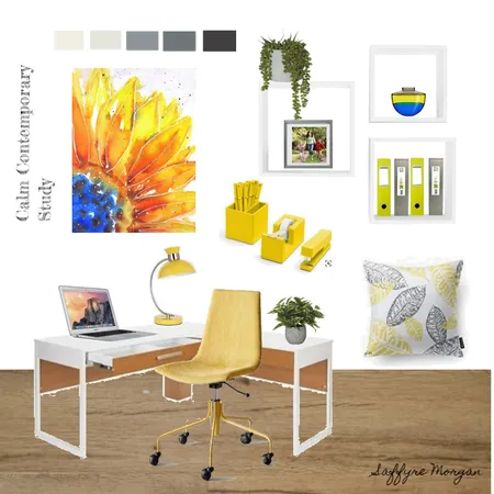 Calm Contemporary Study Interior Design Mood Board by SaffyreMorgan on Style Sourcebook