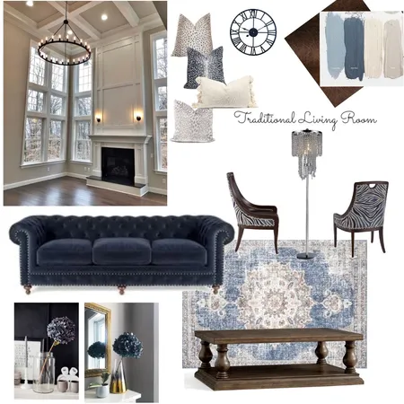 Traditional Inspired Living Room Interior Design Mood Board by Lisa Navarrete on Style Sourcebook