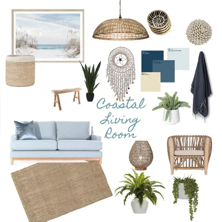 Coastal Living Room Interior Design Mood Board by laurenlemerle on Style Sourcebook