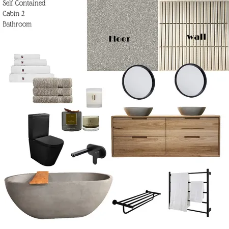 Self Contained Cabin 2 Bathroom Interior Design Mood Board by Jo Laidlow on Style Sourcebook