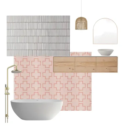 TileCloud Bondi Tile in Pink Interior Design Mood Board by artofflorence on Style Sourcebook