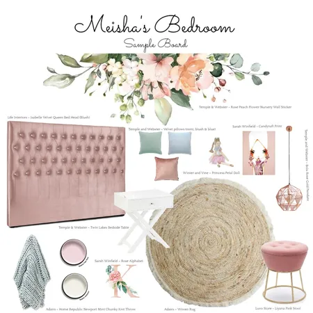 Meisha's Bedroom Interior Design Mood Board by kaela82 on Style Sourcebook