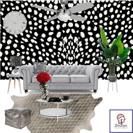 black and silver Interior Design Mood Board by san on Style Sourcebook