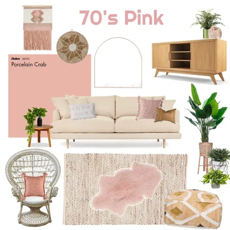 70's Pink Interior Design Mood Board by The Inner Collective on Style Sourcebook