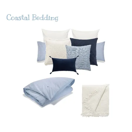 Coastal Bedding Interior Design Mood Board by Style and Leaf Co on Style Sourcebook