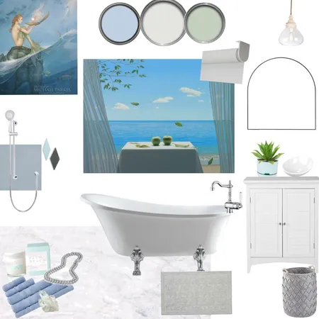 Coastal Bathroom Interior Design Mood Board by Roshini on Style Sourcebook