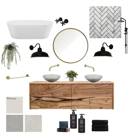 Modern + Masculine bathroom Interior Design Mood Board by Arobison on Style Sourcebook