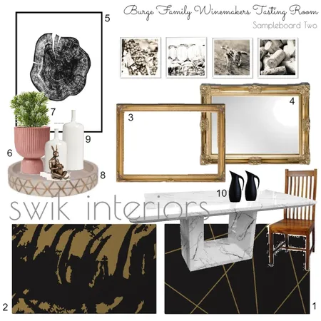 BURGE Tasting Room Sampleboard Interior Design Mood Board by Libby Edwards on Style Sourcebook