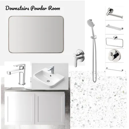 Downstairs Powder Room Interior Design Mood Board by lodge_reno on Style Sourcebook