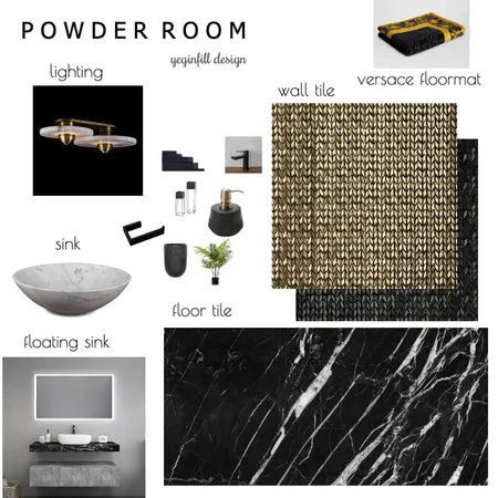 Powder room Interior Design Mood Board by yeginfilldesign on Style Sourcebook