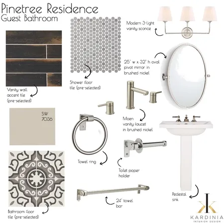 Pinetree Residence - Guest Bathroom Interior Design Mood Board by kardiniainteriordesign on Style Sourcebook
