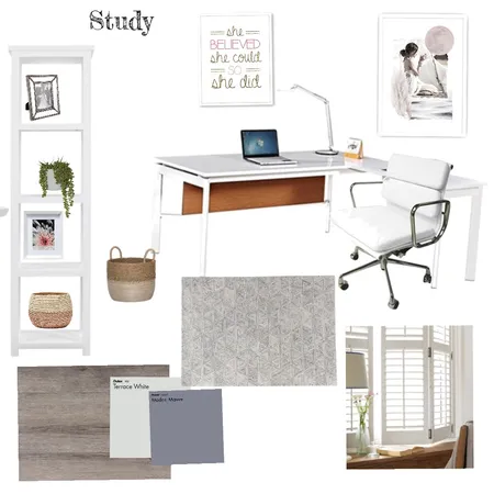 Study Interior Design Mood Board by Tincribs designs on Style Sourcebook